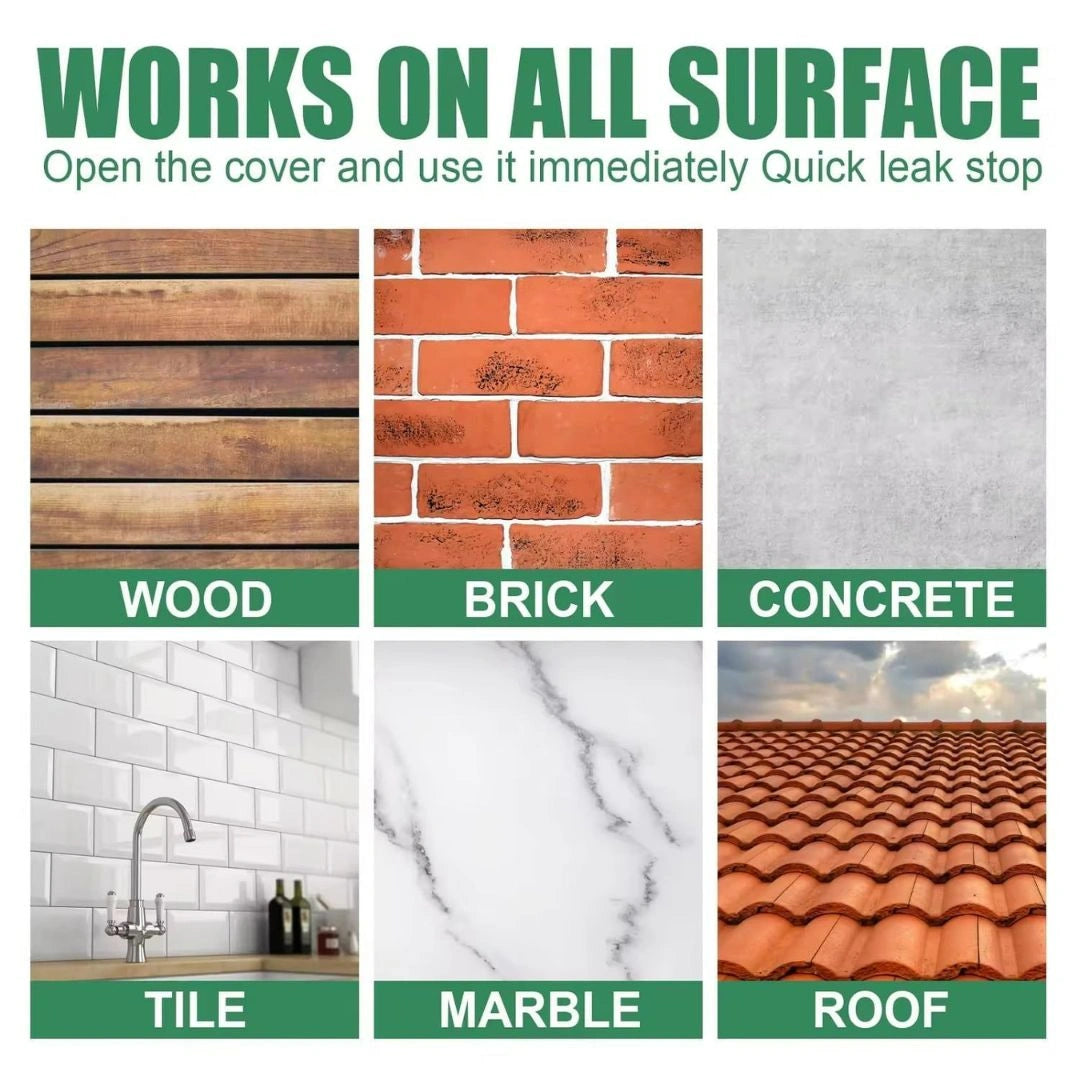 Applying transparent waterproof glue to seal a leak