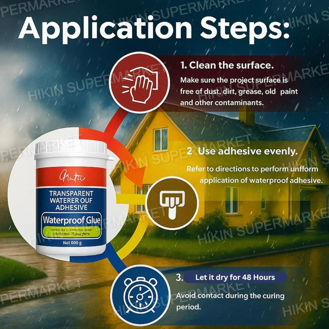 Sealing bathroom tile joint with waterproof glue