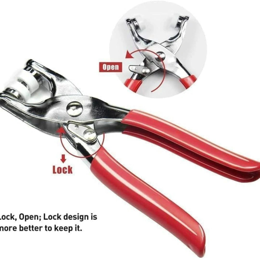 Heavy duty snap button fastener plier tool kit